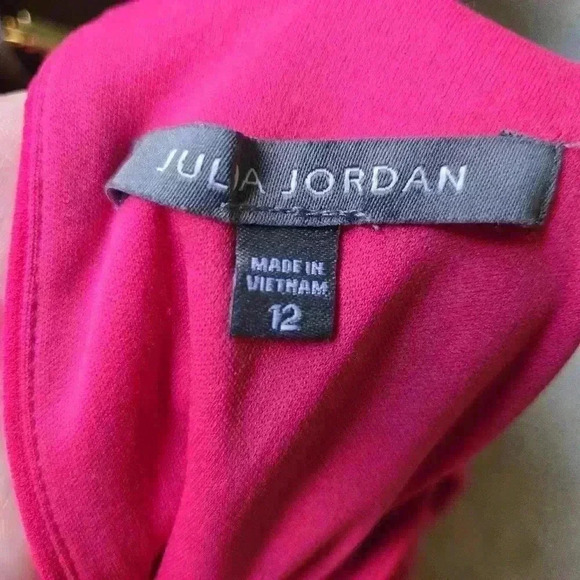 Julia Jordan Twist Halter Sheath Dress Hot Pink Size 12 #115 - Picture 7 of 7